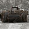 Big Capacity Leather Baggage Bag For Men Male Travel Bag Duffle Bags Weekender Bags On Luggage Over Night Handbags For Man