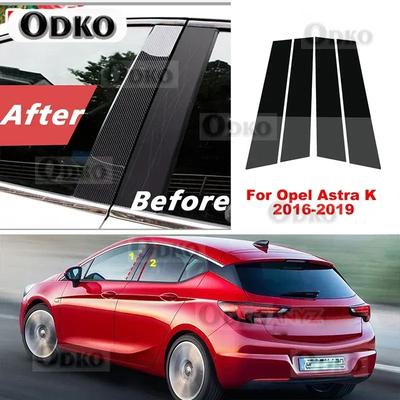 4 Stück Auto-Fensterzierleisten-Abdeckung BC-Säulen-Aufkleber Passend für Opel Astra K 2016 2017 2018 Polierte Säulen-Außenteile Zubehör