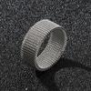 2025 New 8mm Wide Stainless Steel Rings Titanium Couple Rings Deformable Mesh Accessories for Women Men Jewelry Wedding Gift