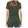Women's Fashion Casual Color Blouse Cross Front V-Neck Short Sleeve Top