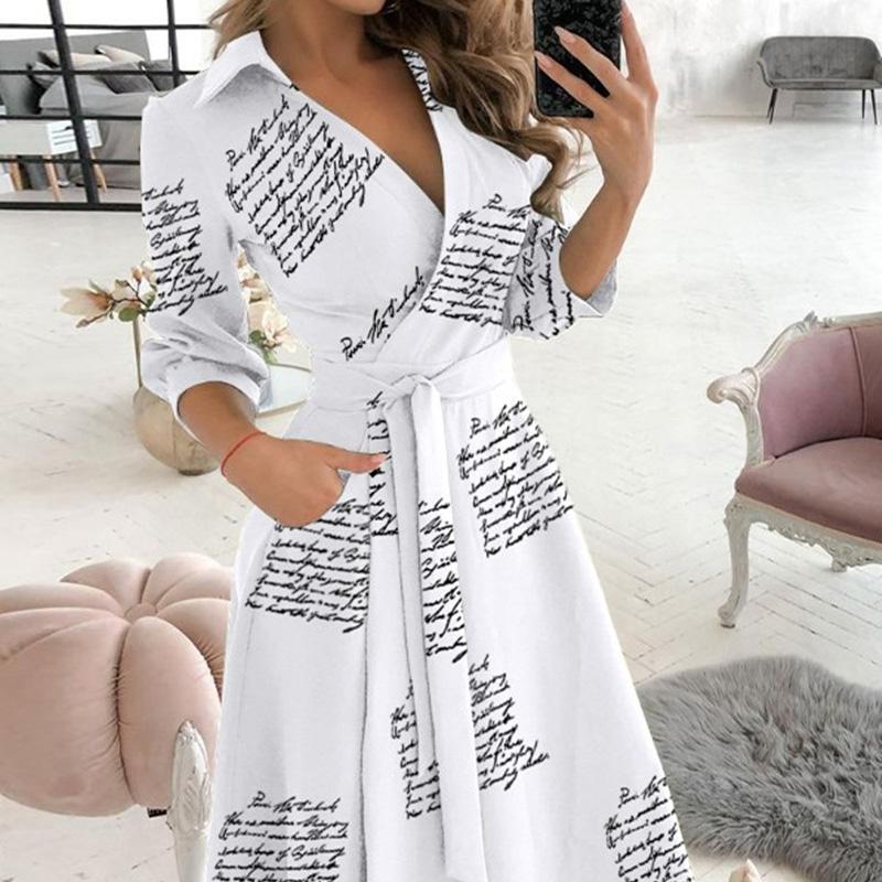 Women's V-Neck Floral Bodycon Dress Long Sleeve Elegant Figure-Hugging Evening Gown