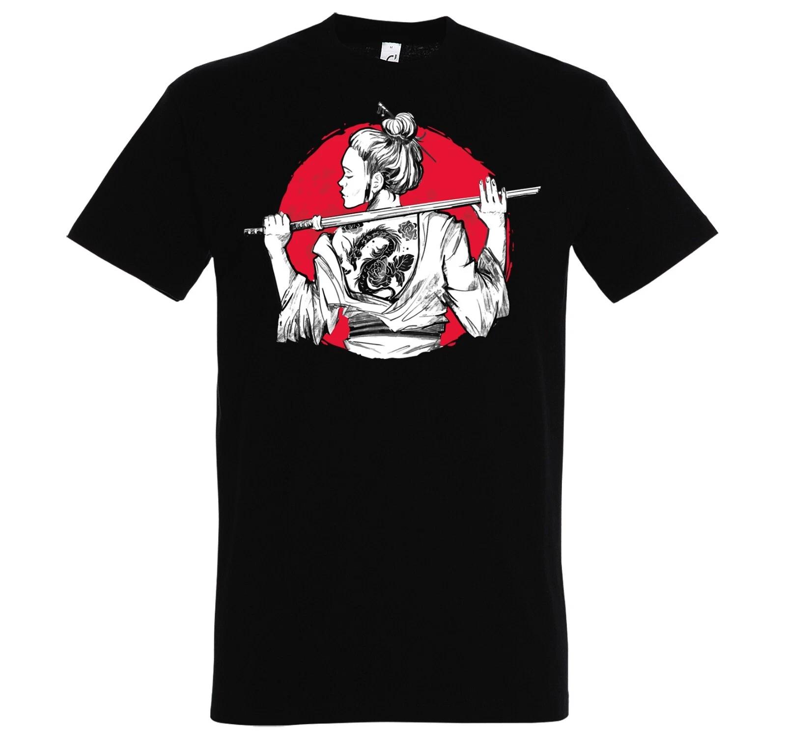 

Youth Designz Samurai Girl Men s T-Shirt Katana Ninja Anime Nerd Funny Logo 2XL