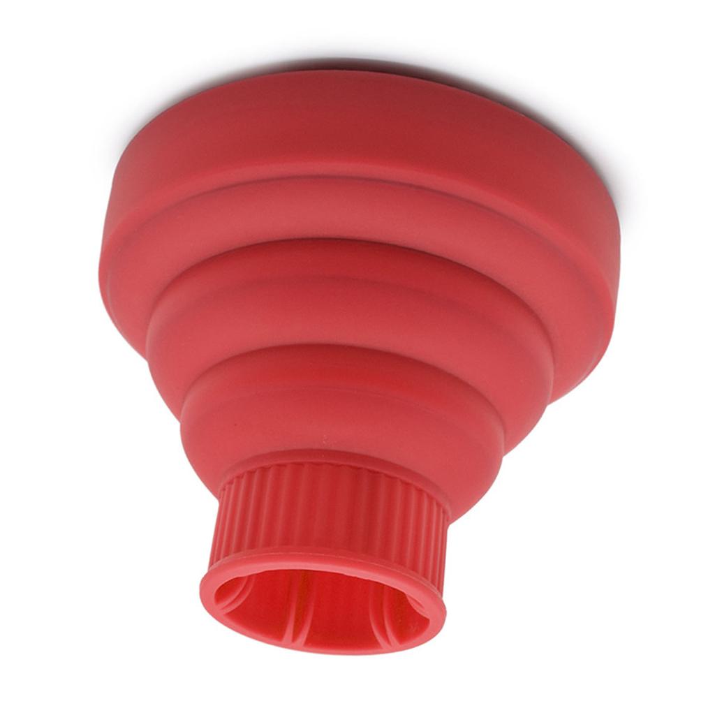 Silicone Collapsible Hair Dryer Diffuser Travel Portable Folding Blow Dryer Diffuser Attachment Red