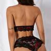 Women's Fashion Sexy StrapsTwo-Piece Suit Solid Color Wireless Bra Sexy Underwear Panties