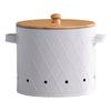 Vintage Style Potato Onion Garlic Storage Container with Ventilation Holes Space Saving Kitchen Storage Bins