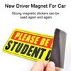 Autocolante reflectorizante pentru mașină Magnet pentru șofer nou Autocolante magnetice esențiale Semn reflectorizant pentru siguranța rutieră Semn de avertizare pentru șoferul stagiar