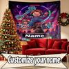 Custom Name Personalized Horror Theme Chucky Print Tapestry, Wall Art Decor, Bedroom, Dorm, Apartment, LivingRoom, Party Backdrop, Gift for Birthday