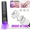Professional Nail UV LED Flashlight with Display Rechargeable Portable Desk Nail Dryer Stand UV Lamp for Nails Art Removable