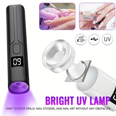 Professional Nail UV LED Flashlight with Display Rechargeable Portable Desk Nail Dryer Stand UV Lamp for Nails Art Removable