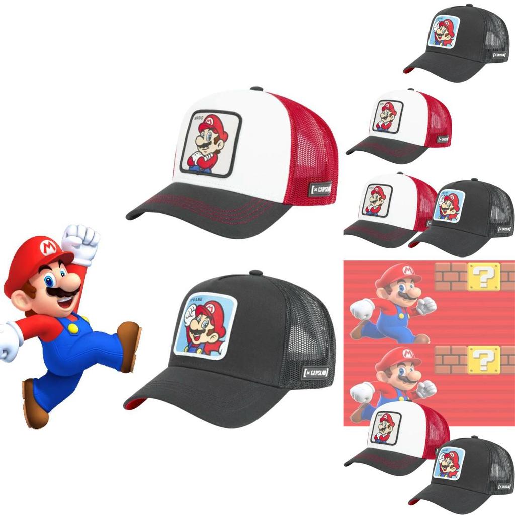 Mario Cartoon Baseball Cap Breathable Hip-hop Duck Tongue Cap For Summer
