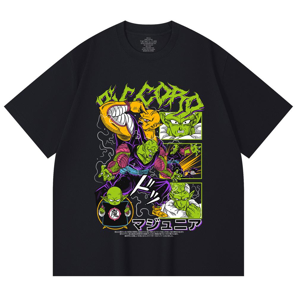 

230 Gsm 100% Cotton Dragon Ball V3 Piccolo Print Unisex Heavy Cotton T Shirt XS чорний
