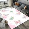 Butterfly Print Polyester Area Rug, Density, Decorative Non-Slip Floor Mat for Living Room, Bedroom, Home Decor - Various Sizes