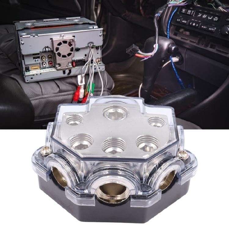 Heavy Duty Battery Terminal Power Connector Suitable For Car Stereo Systems With Conductors And Clear Protective Casing