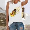 Women Summer Printing Sleeveless Shirt Casual Tank Tunic Tops Blouse
