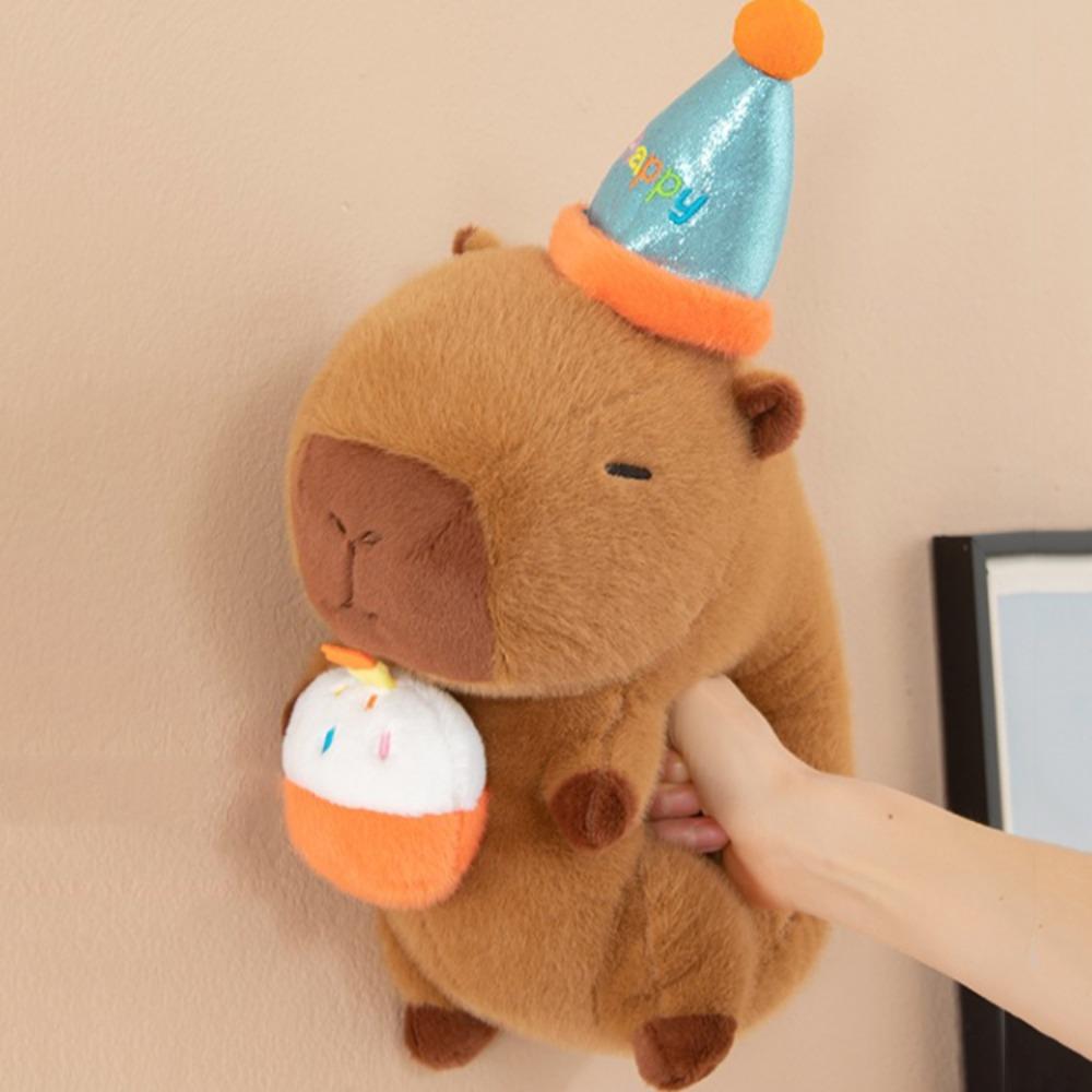 Cake Capybara Plush Doll Birthday Party Capybara Fluffty Doll Capybara Plush Toy  Home Decor