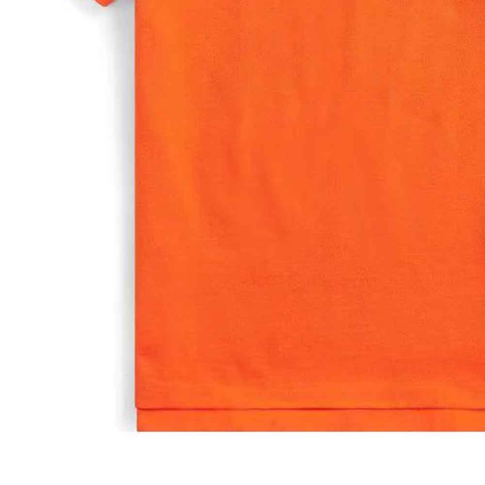 Polo Ralph Lauren Ss23 Solid Color Logo Embroidered Short Sleeve Polo Shirt Men Tops Orange 710794276-054