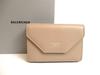 Authentic Envelope Beige Rose Pink Leather Trifold Mini Wallet #b028  Open Box
