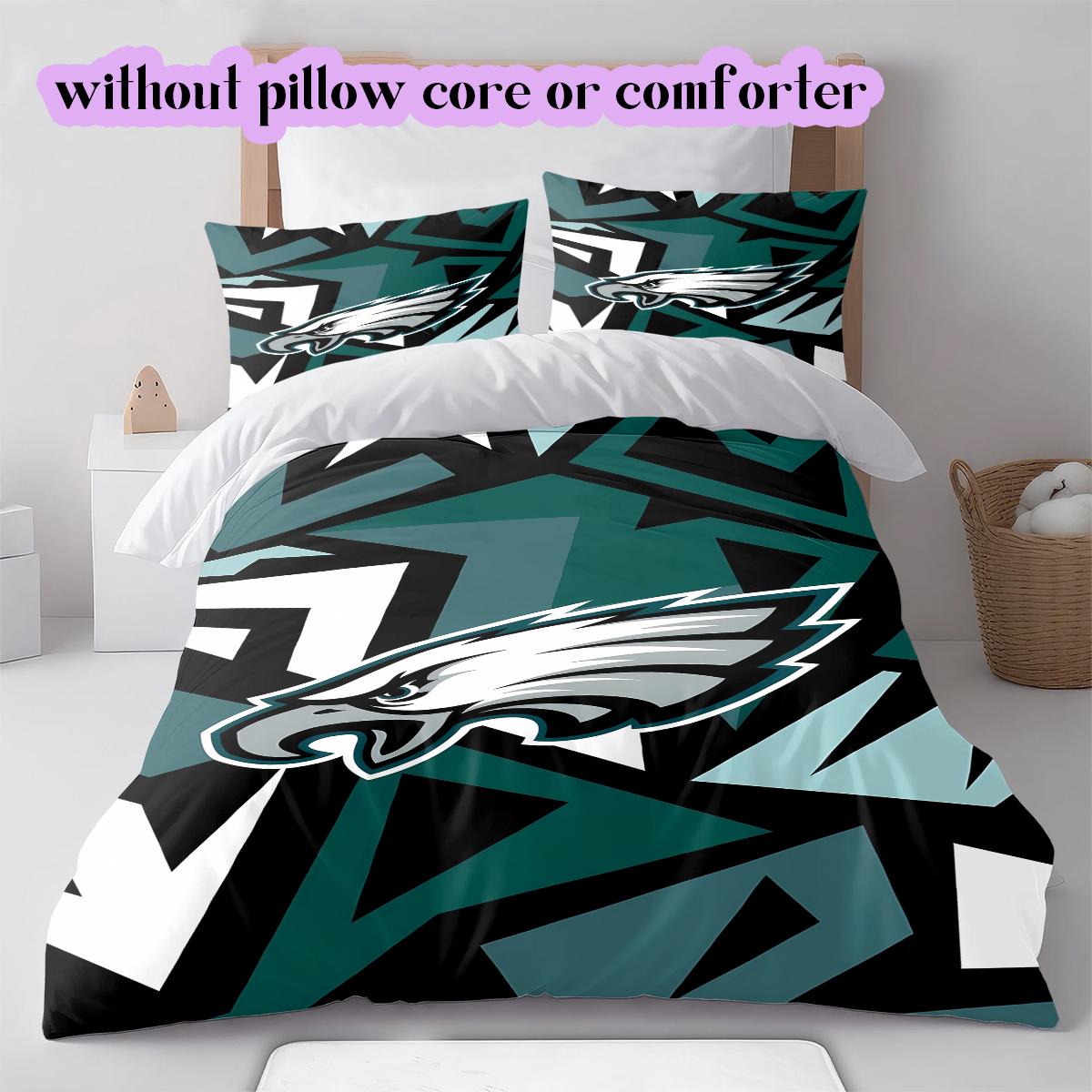 

Постельное белье с узором Philadelphia Eagles Комплект одеял Покрывало Наволочка Домашний Декор Подарок на День Рождения (1 пододеяльник + 2 наволочки, без наполнителя) 135x200cm