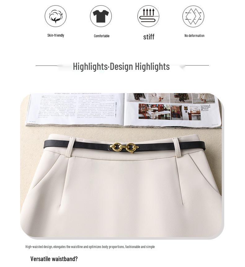 Women's High Waist Slimming Professional Slit Skirt - Autumn/Winter 2025 Fashion