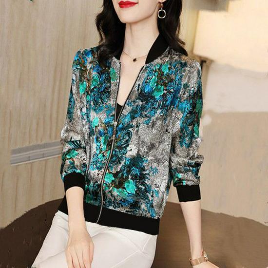 Women's Plus Size Chiffon Baseball Jacket - Summer 2025 Versatile Slimming Sun Protection Outerwear