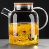Thickened Floral Teapot: Large Capacity High Borosilicate Glass Kettle, Electric & Ceramic Stove Compatible, Multifunctional.