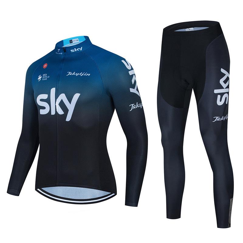 New Sky Lotto Tour de France Team Edition Long Sleeve Trousers Cycling Suit Manufacturer Speed Down Suit Racing Suit Wholesale Customization