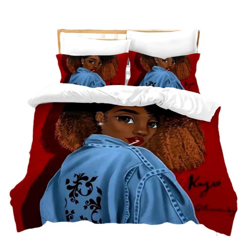 Three-Piece Quilt Cover Production 3D Digital Printing Bedding Home Textile Three-Piece Set