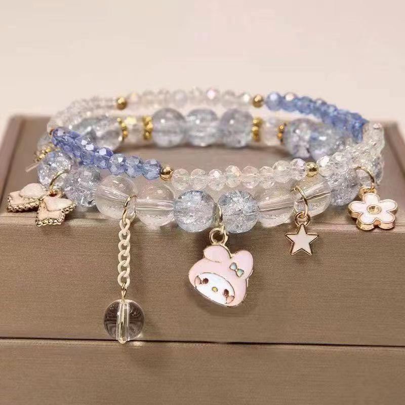 Cinnamoroll Princess Crystal Beaded Bracelet for Girls