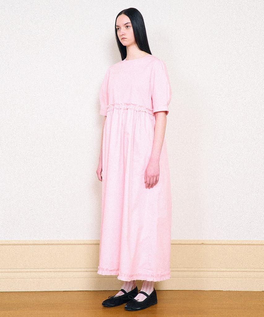 Partimento Woman Puff Sleeve Maxi Dress_Pink