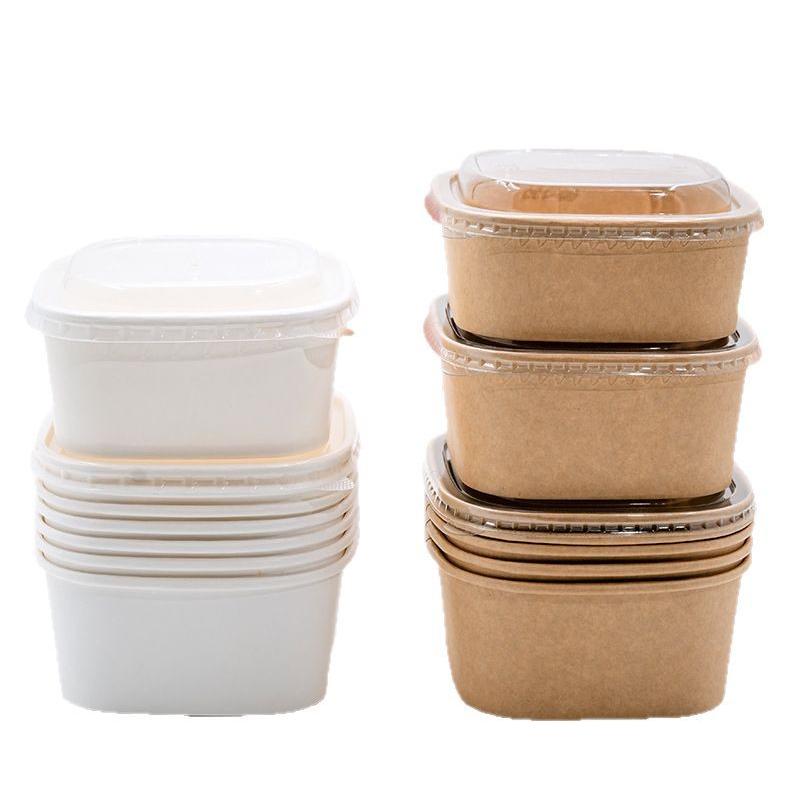 

Disposable Square Kraft Paper Takeout Boxes