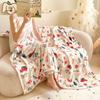 Thickened Christmas Flannel Blankets Warm Soft Fluffy Sofa Cover Bedspread Faux Fur Snowflake Coral Fleece Blanket Spring
