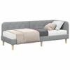 Corner Bed Frame Light Grey 80 X 200 Cm Fabric