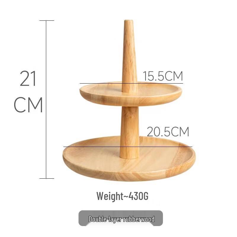 Japanese Style Two-Tier Wooden Serving Tray