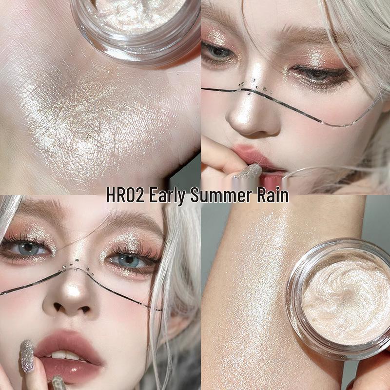 TINGTYL Five-Color Shimmer Jelly Eyeshadow & Pearlescent Liquid Highlighter - Long-Lasting, Non-Flaking Formula.