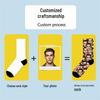 Custom 3D Logo Couple Mid-Calf Socks - Creative Autumn/Winter Trend, Personalized Design with Image