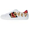 ACE Cow Leather Low Top Stylish Skateboarding Shoes Women's White 505328 DOPEO 9095