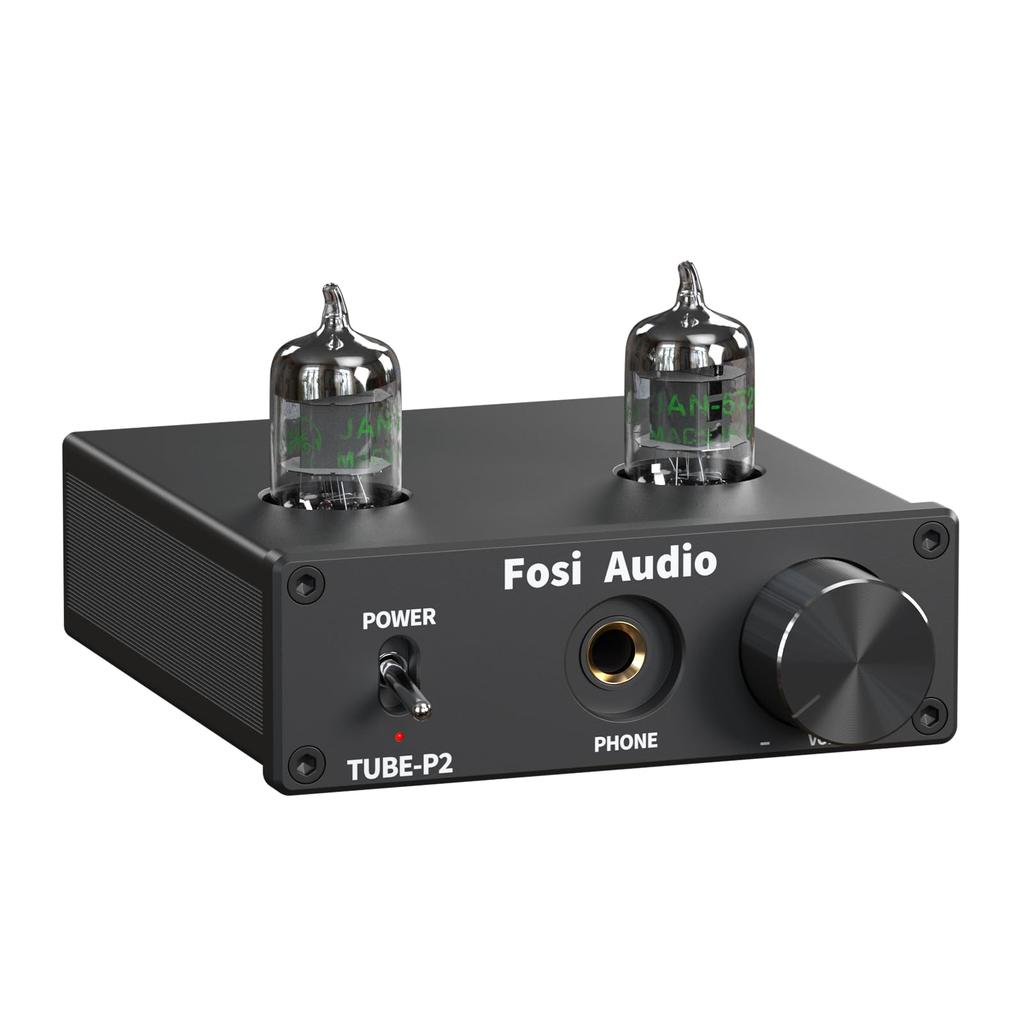 Fosi Audio P2 Headphone Compact Vacuum Tube Headphone Mini HiFi Stereo Low Ground Noise Output Port Amplifier, Amplifier, Audio, Protection, 6.35mm