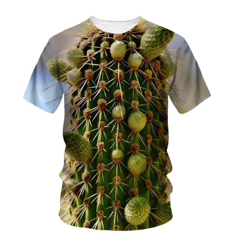 

Новые сочные футболки с 3D принтом растений и кактусов для мужчин, забавные уличные футболки, летние футболки XXXL