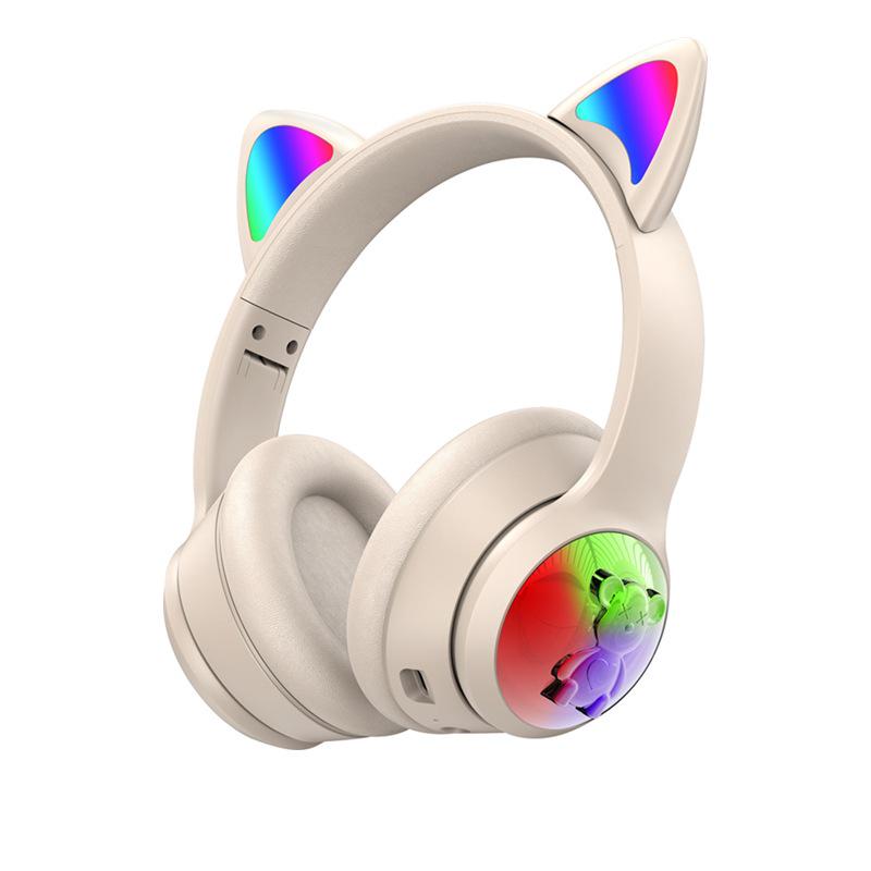 BT750 Wireless Cat Ear Over-Ear Headset for Kids - Gradient Design, Bluetooth, Gaming & Streaming
