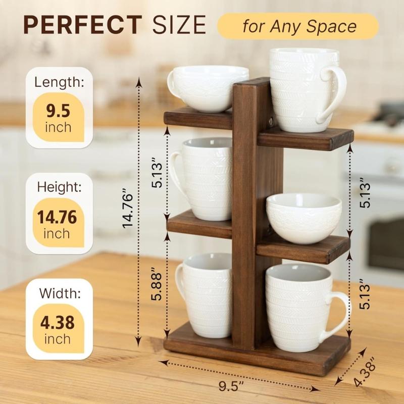 Strong Wooden Seasoning Stand With Multiple Layers For Kitchen Countertop Storage Efficient Space Design P9YB