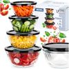 Glass Bowl with Lid 750 Ml / 1 L / 1.5 L / 2 L 4 Pcs.