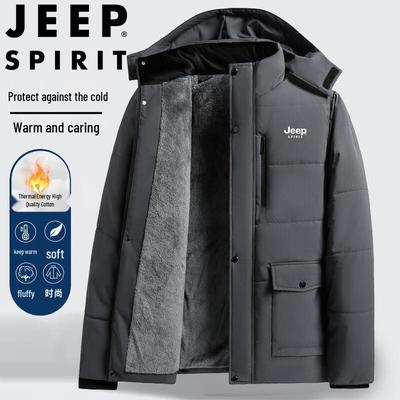 JEEP SPIRIT Men's Thickened Warm Winter Padded Jacket