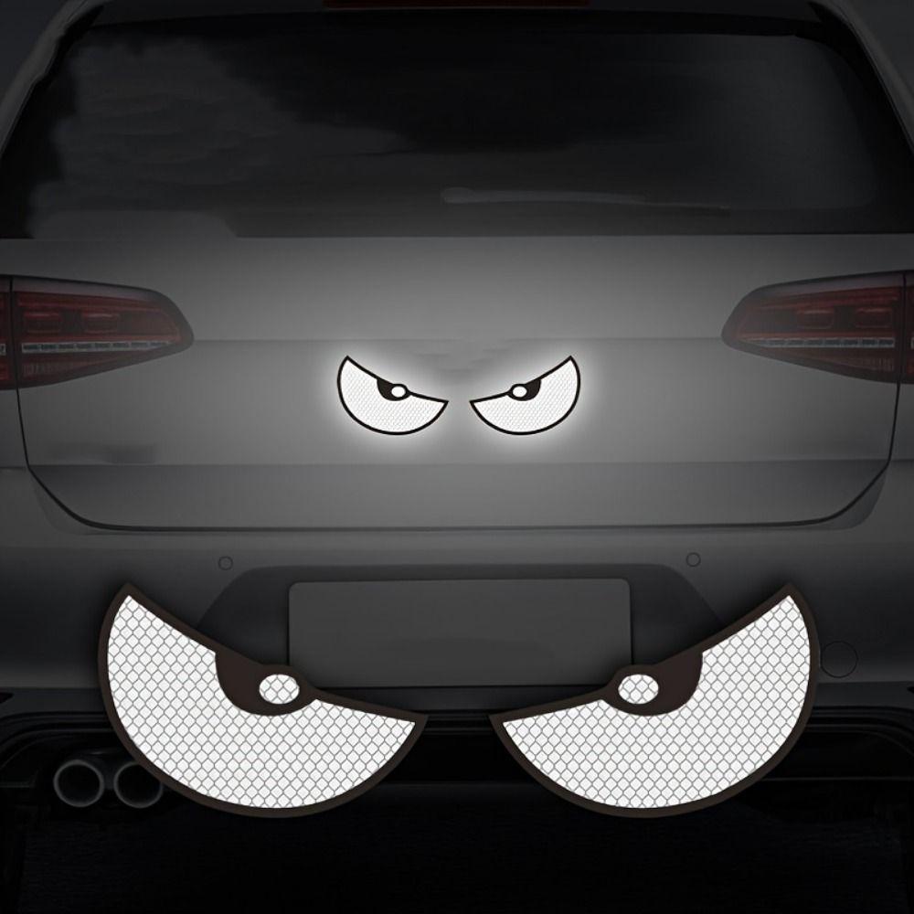 Creative Warning Stickers Cute Cartoon Big Eyes Car Stickers Reflective Car Stickers  Bicycle