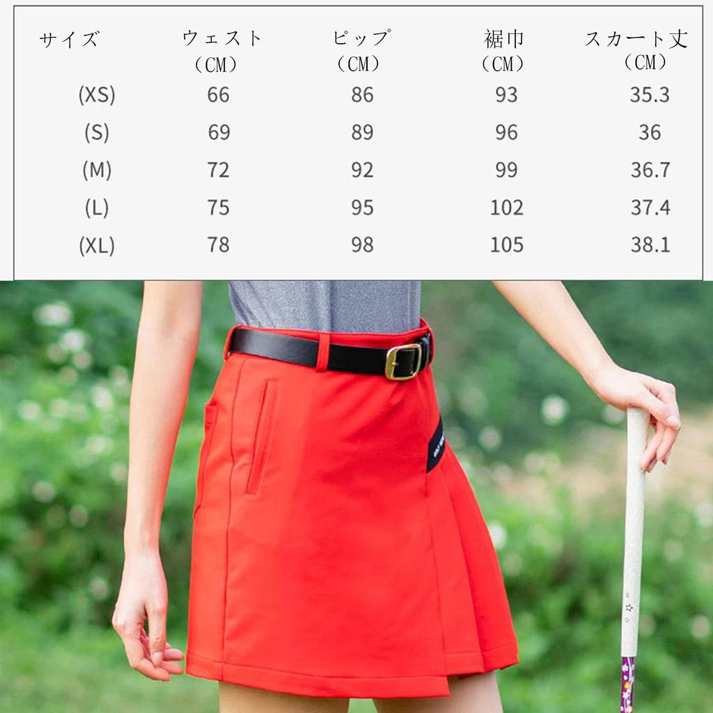Pleated Golf Golf Tennis Slim [OSC] Women's Skirt, Wear, Sportswear, Skirt, Stylish, Cotton, Fit, Stretchy, Lightweight, Breathable, Moisture-Wicking,