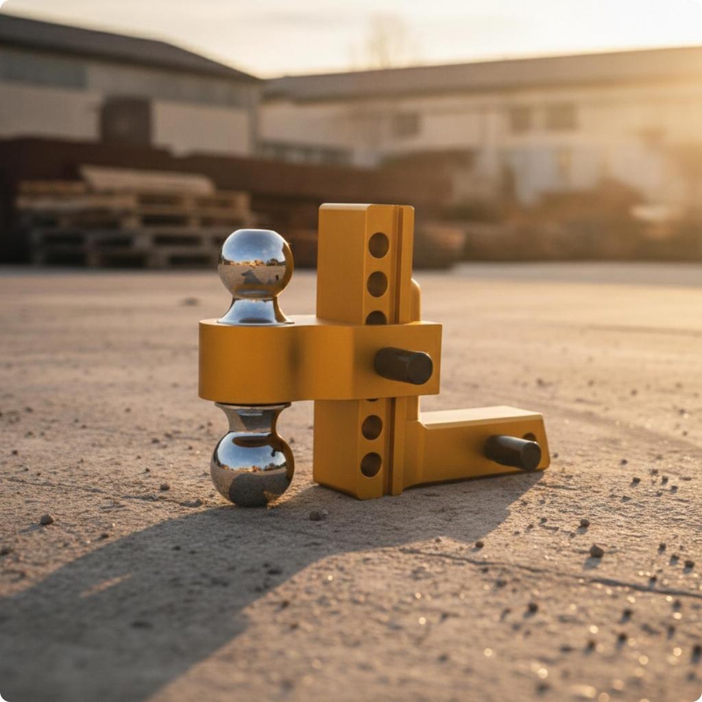 Adjustable Trailer Arm Hitch Assembly | Solid Aluminum Alloy Construction, Rigid Twin Knob