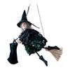 Charming Halloween Witch Pendant Cute Cloth Ornaments Broom Gifts Bag Witch Wizard Hat Design For Home Decoration