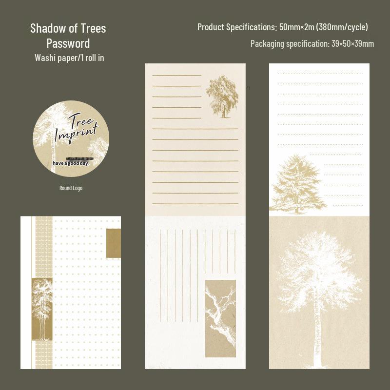 Creative Plant Journal Set: Beautiful Day Sticky Notes, Washi Tape, and Stamp Stickers.