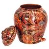 Printed Design Copper Water Dispenser Pot Matka, Stoarage, Home Garden, 10 LTR, Dark Brown