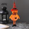 Halloween Collectible Doll Plush Pom Hanging Decoration Pumpkin/Ghost/Black Cat/Witch Eye-catching Decor Ornament for Tree Porch Window Indoor