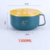 Ramen Bowl 304 Stainless Steel Noodle Bowl with Lid Heat Resistant Instant Noodles Bowls Cooker Tableware Kitchen Accessorie